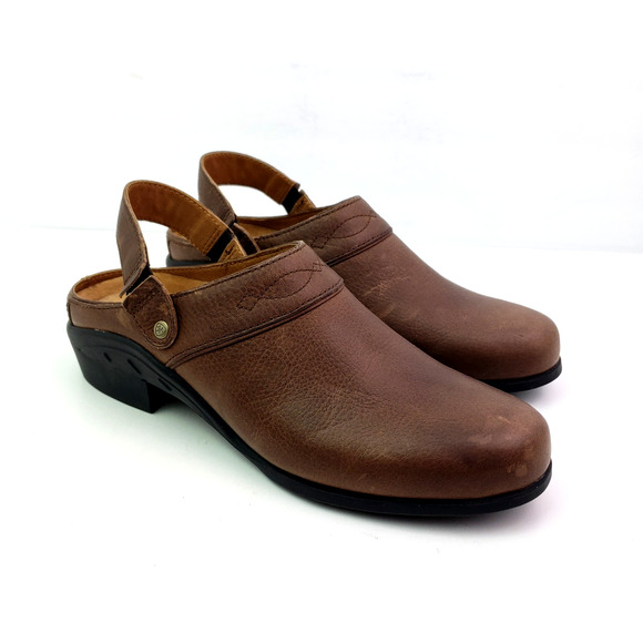 Ariat Womens Size 10 B Brown Leather Slip On Sport Mule Clog Shoes 10023106 - Picture 1 of 12